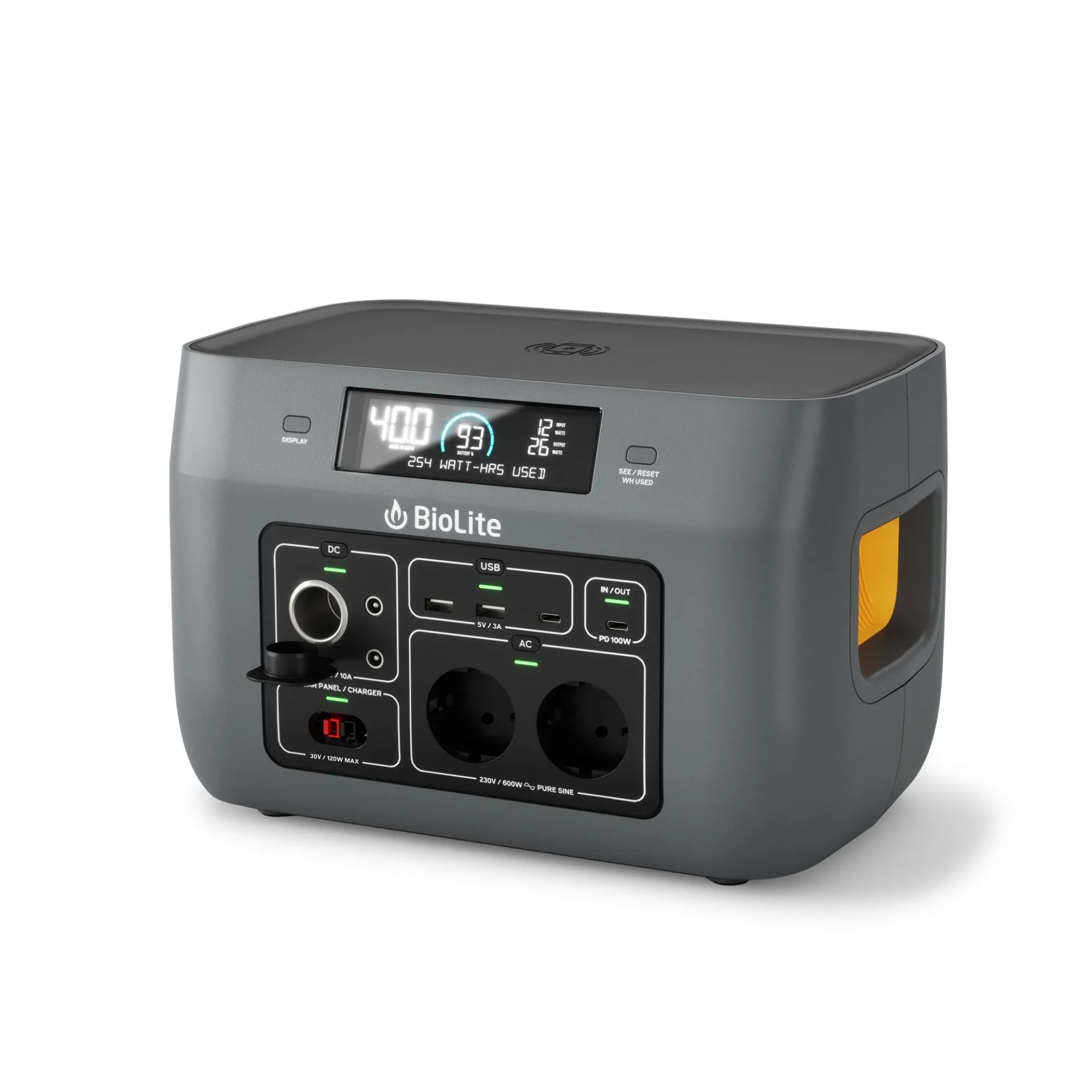 BioLite BaseCharge 600 - Solar-Generator/Akku mit 622 Wh
