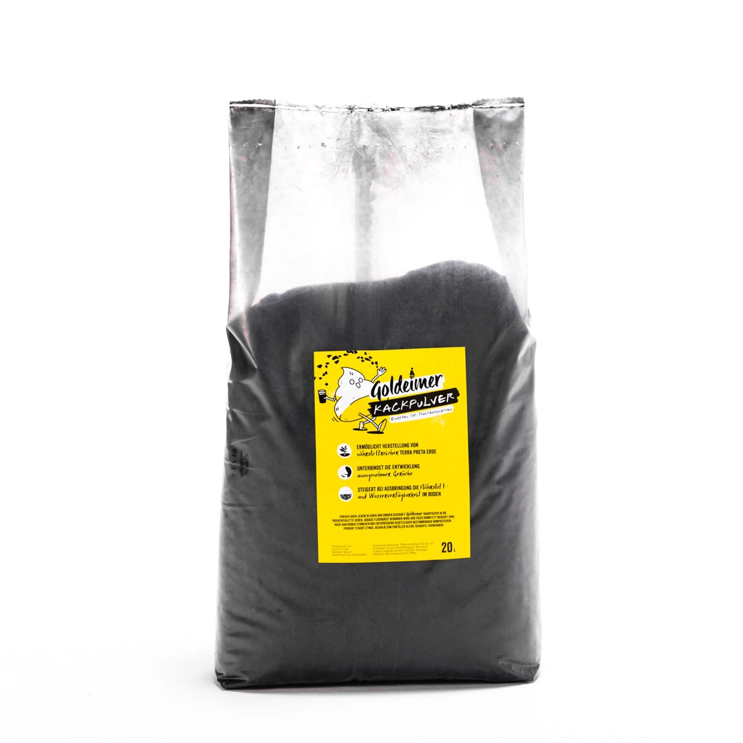 Gold bucket "poop powder" - litter for the dry toilet