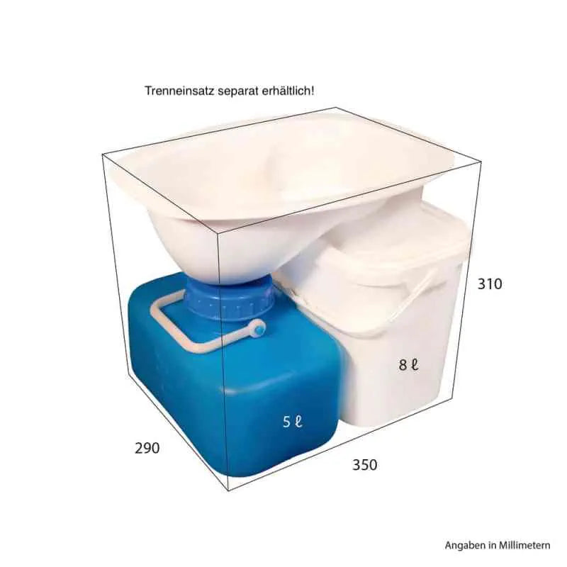 Behälter-Set für Trockentoilette Trenntoilette Selbstausbau Urinkanister + für Feststoffe