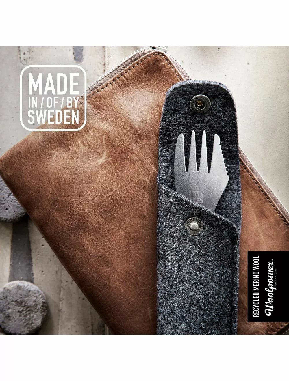 Spork Titanium - Messer, Gabel & Löffel in einem, mit Schutztasche