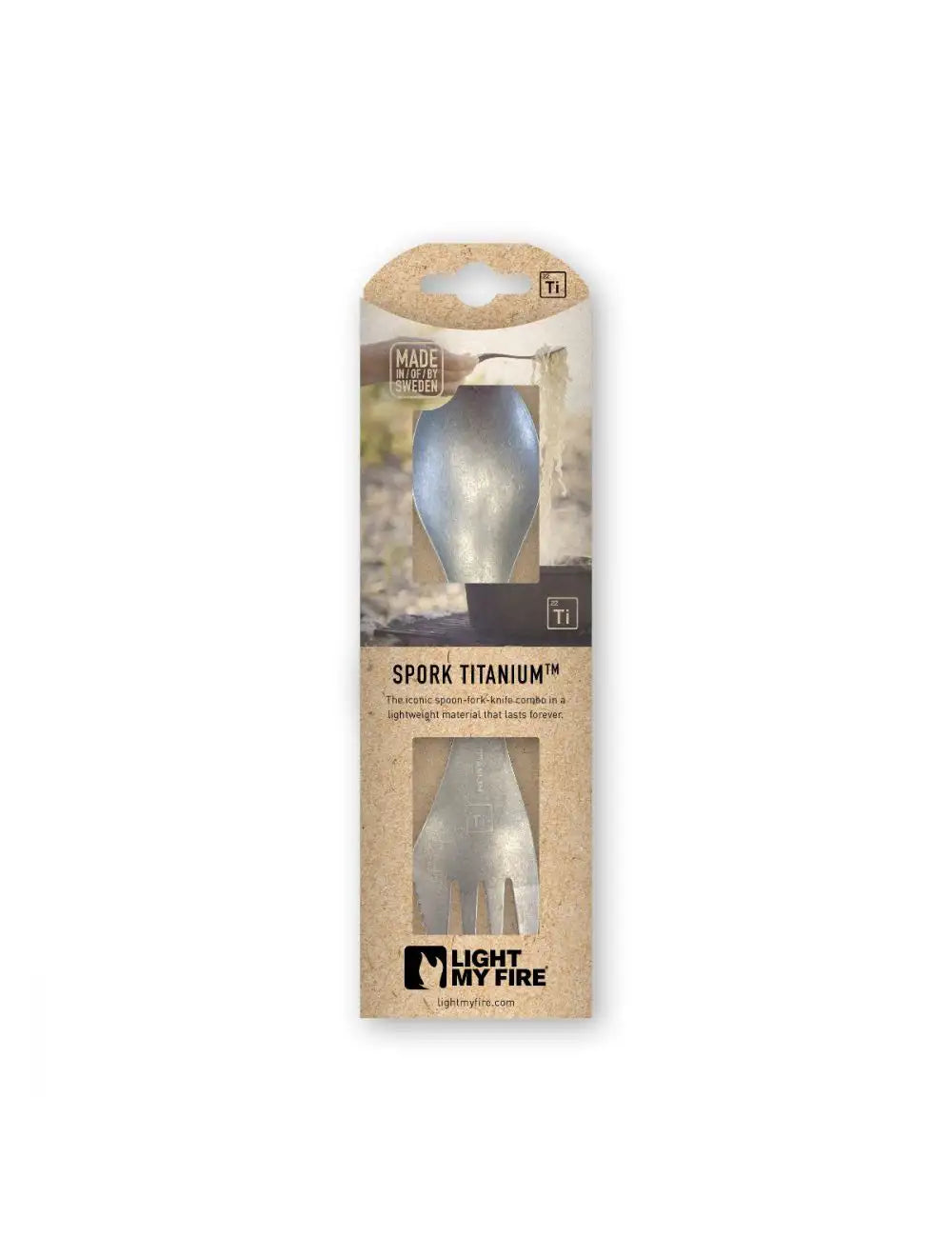 Spork Titanium - Messer, Gabel & Löffel in einem, mit Schutztasche