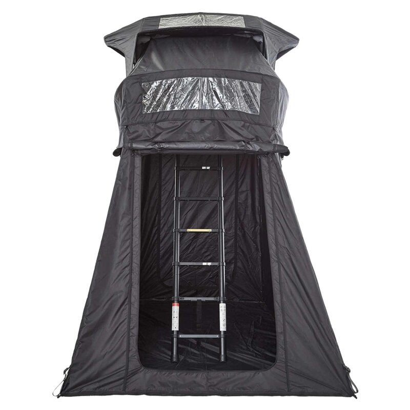 Tente de toit gonflable Vickywood BAOBAB AIR 135 grise avec auvent + tente intérieure thermique