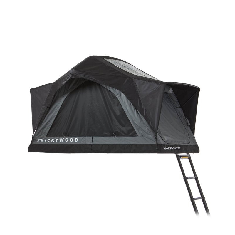 Tente de toit gonflable Vickywood BAOBAB AIR 135 grise avec auvent + tente intérieure thermique