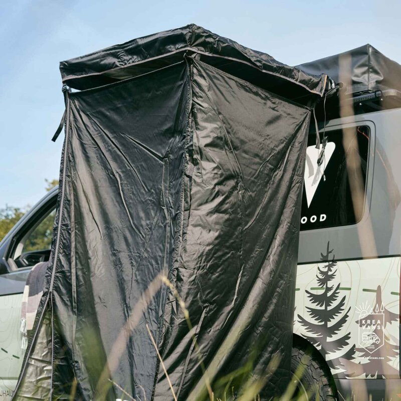Tente de douche Vickywood avec capote de pluie 100 cm noire