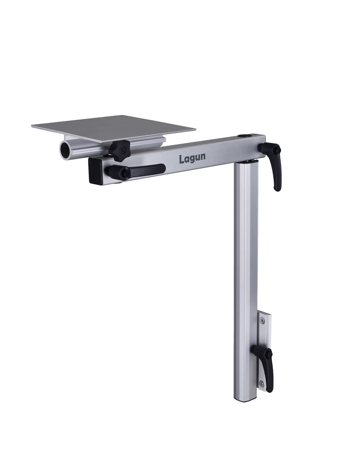 Lagun Tischgestell Set mit dreh- &amp; klappbarer Untertischbefestigungsplatte &amp; 500mm Bein - Silber