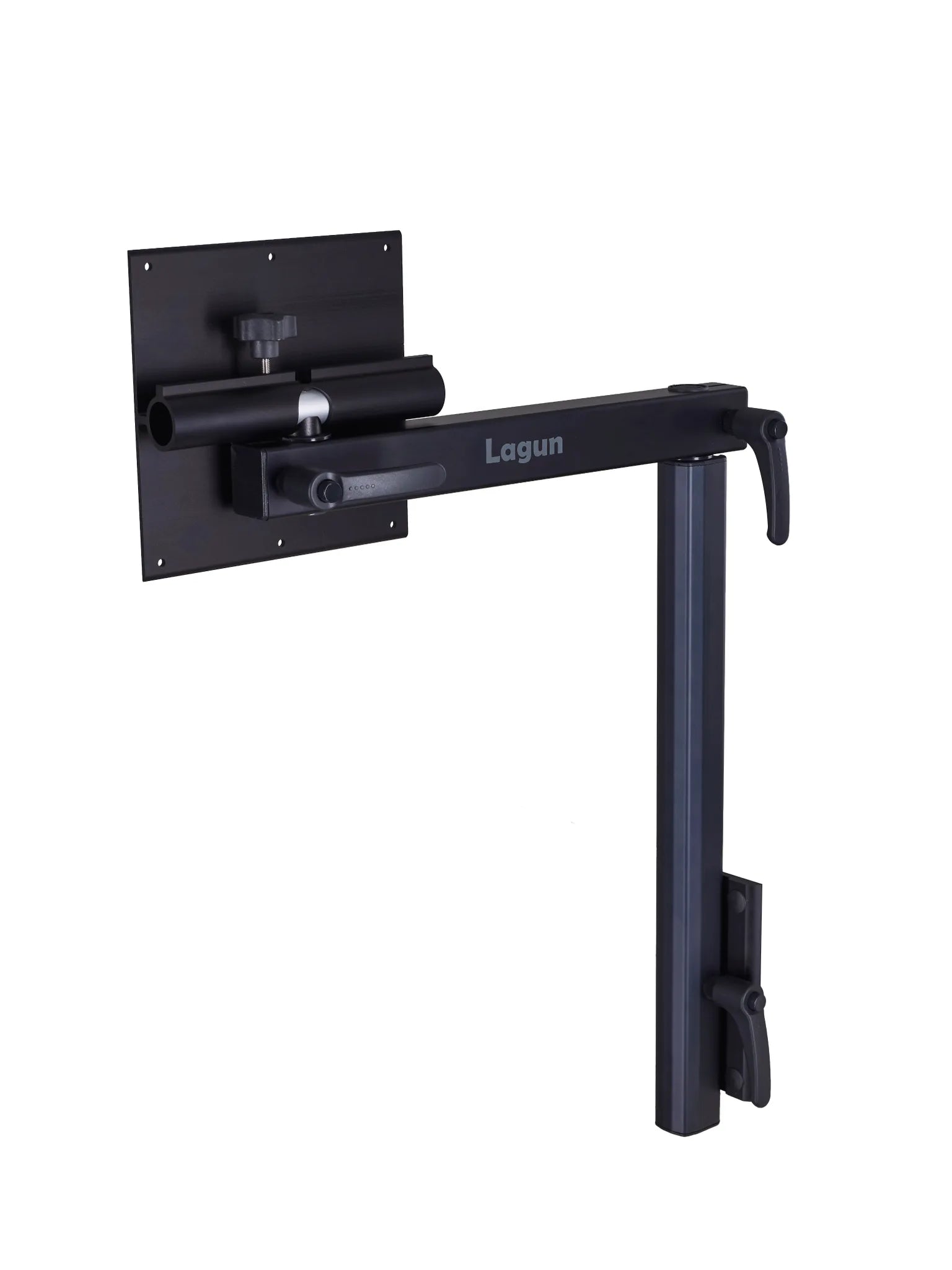 Lagun Tischgestell Set mit dreh- &amp; klappbarer Untertischbefestigungsplatte &amp; 500mm Bein - Schwarz