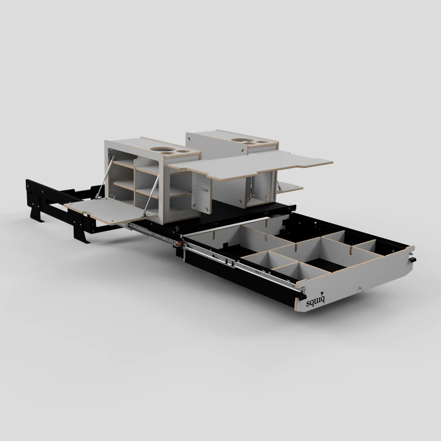 SQUIQ Traveler regular – Kofferraumauszug mit Campingbox für SUV &amp; Kombi