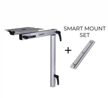 Lagun Tischgestell Set mit smarter Befestigungsplatte - Silber