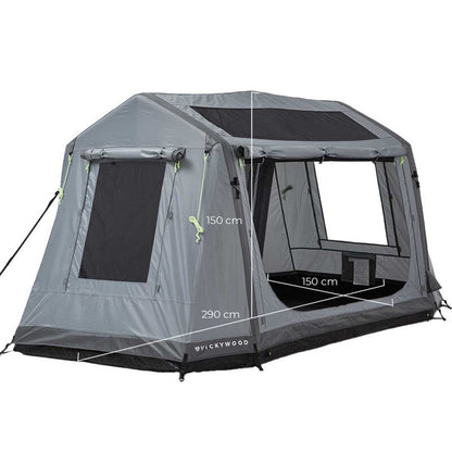 Vickywood Freistehendes Campingzelt aufblasbar 140 grau