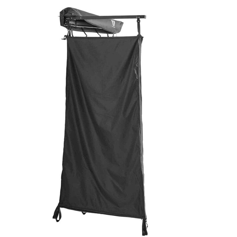 Vickywood Duschzelt mit Regenhaube 100 cm schwarz