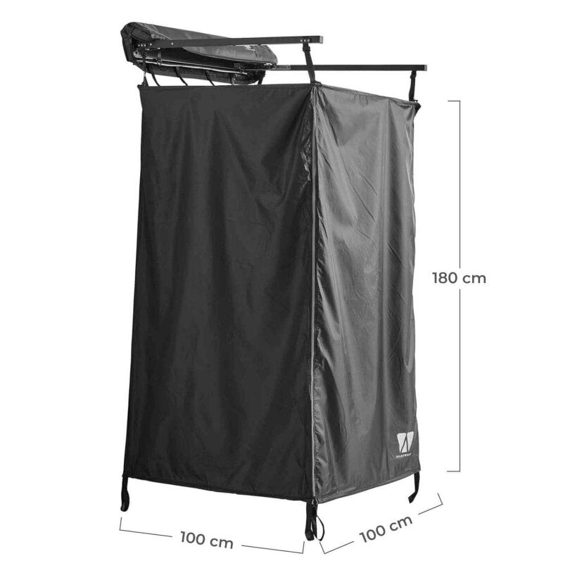 Vickywood Duschzelt mit Regenhaube 100 cm schwarz